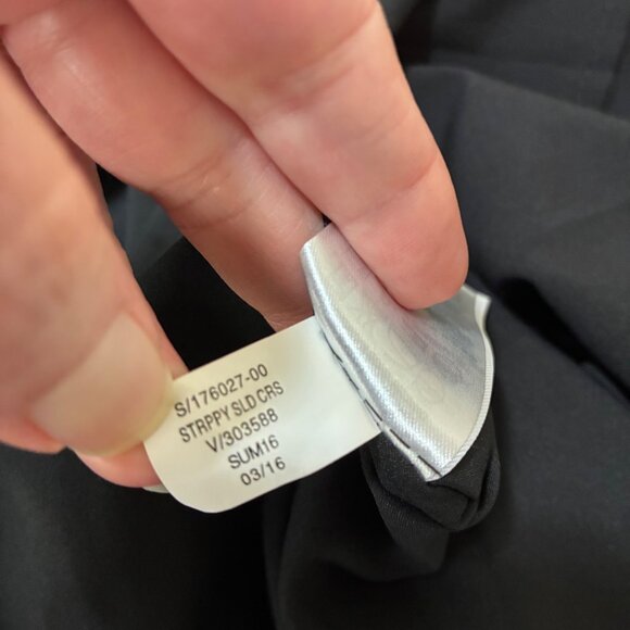 Banana Republic Black Pleated Spaghetti Strap Dress 8 Cocktail Garden Party - Picture 10 of 10